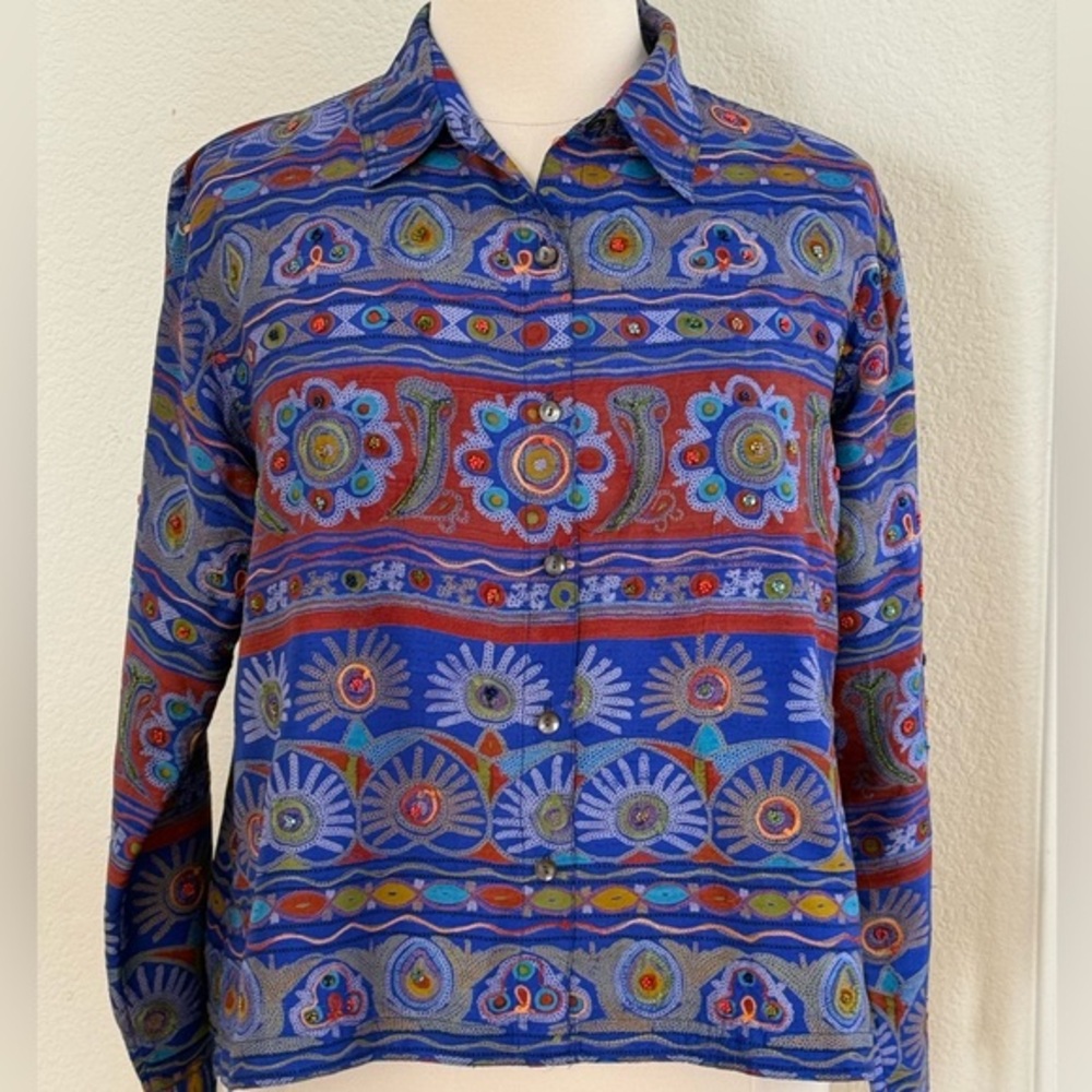 Colorful Patterned Women's Top